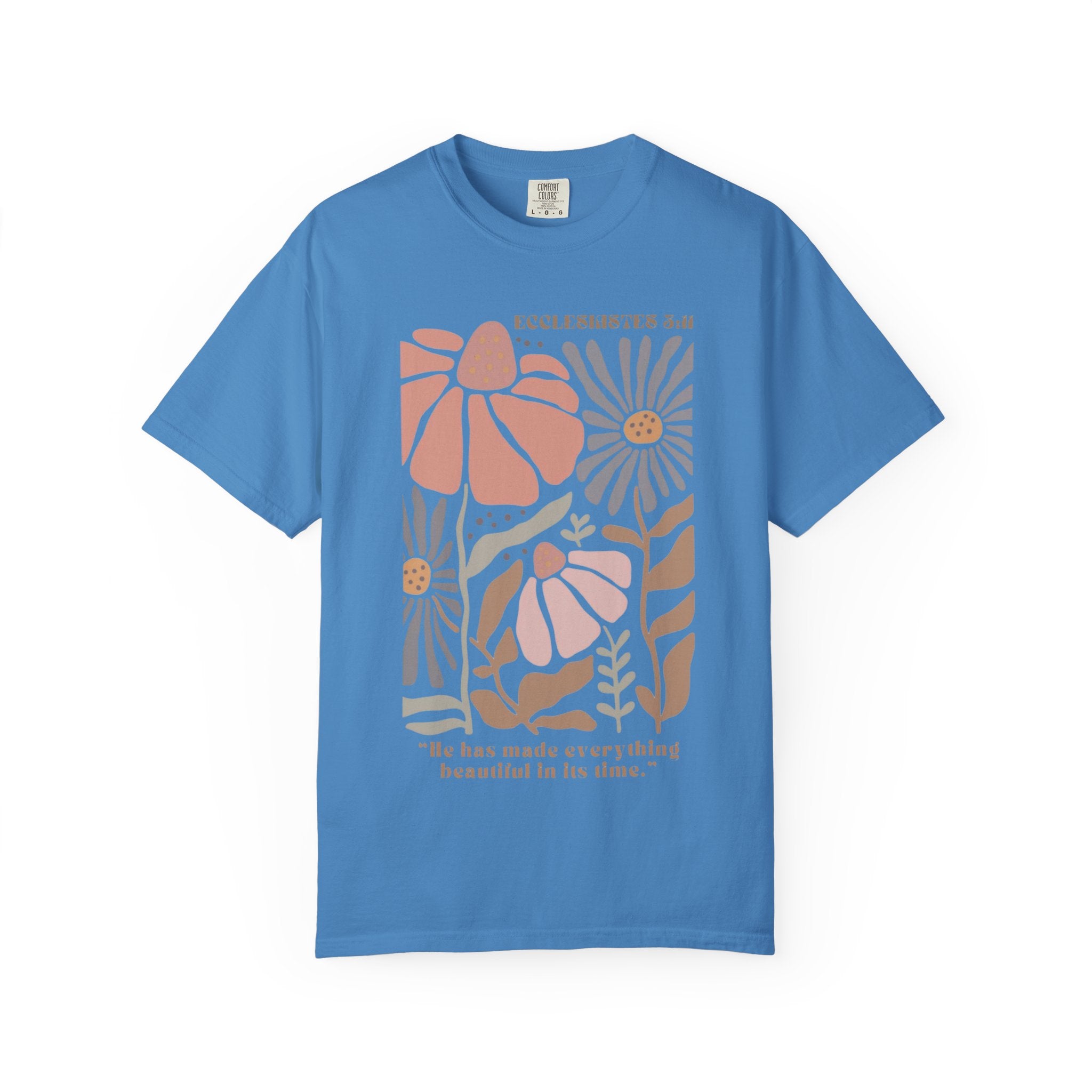 Ecclesiastes Floral Quote T-Shirt | Vintage Floral Scripture Tee