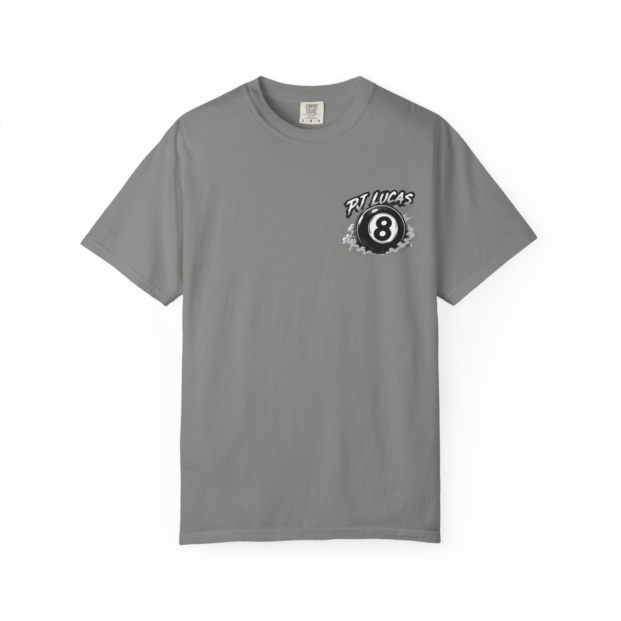 PJ Lucas Race Car T-Shirt — Vintage Black 8-Ball Dirt Track Tee