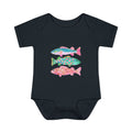 Baby Bodysuit — Colorful Watercolor Fish Onesie for Infants