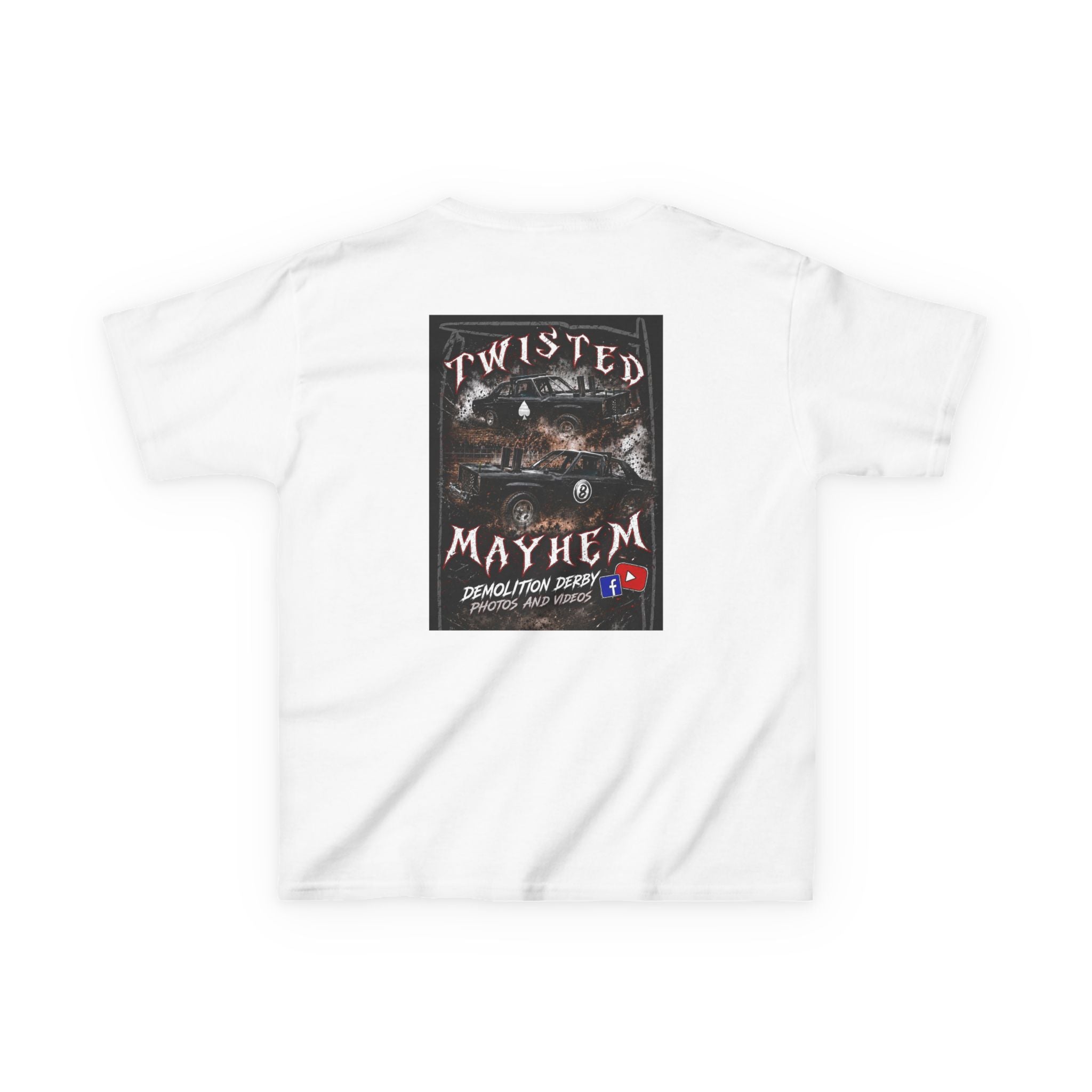 Kids T‑Shirt - 'Twisted Mayhem' Vintage Car Graphic Tee