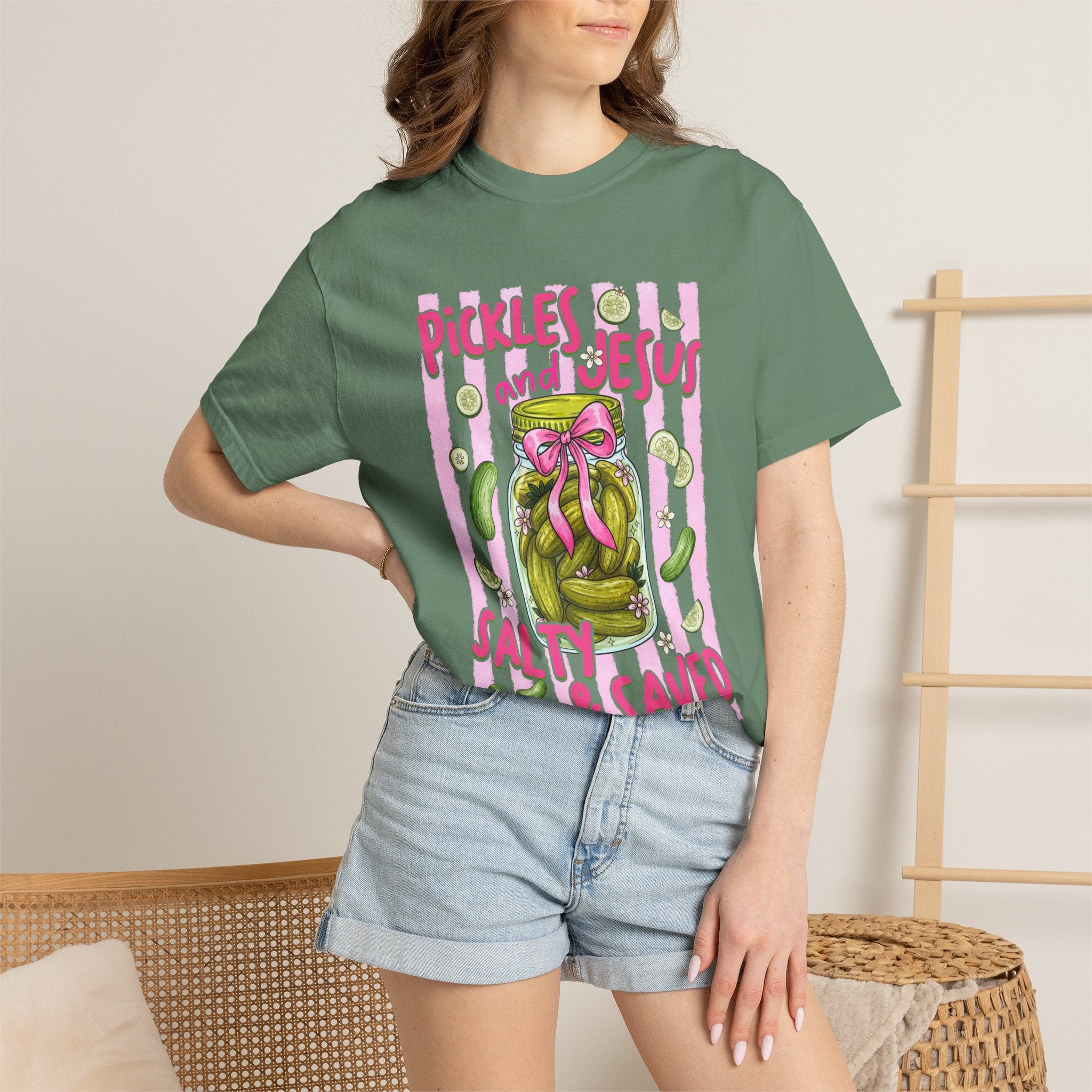 Pickles and Jesus 'Salty & Saved' T-Shirt