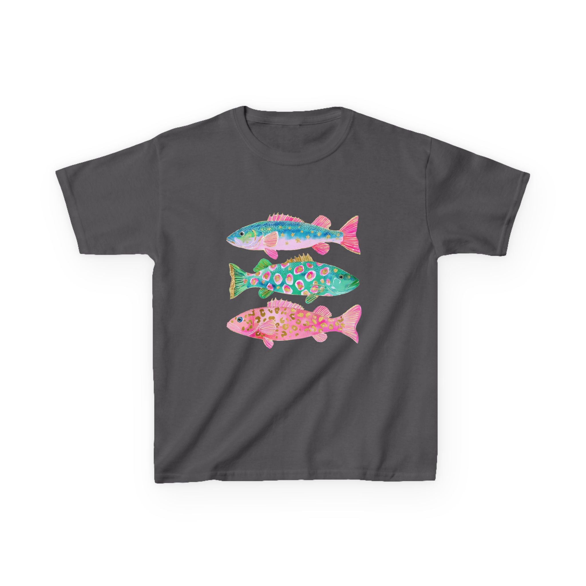 Kids Tee — Colorful Patterned Fish Graphic