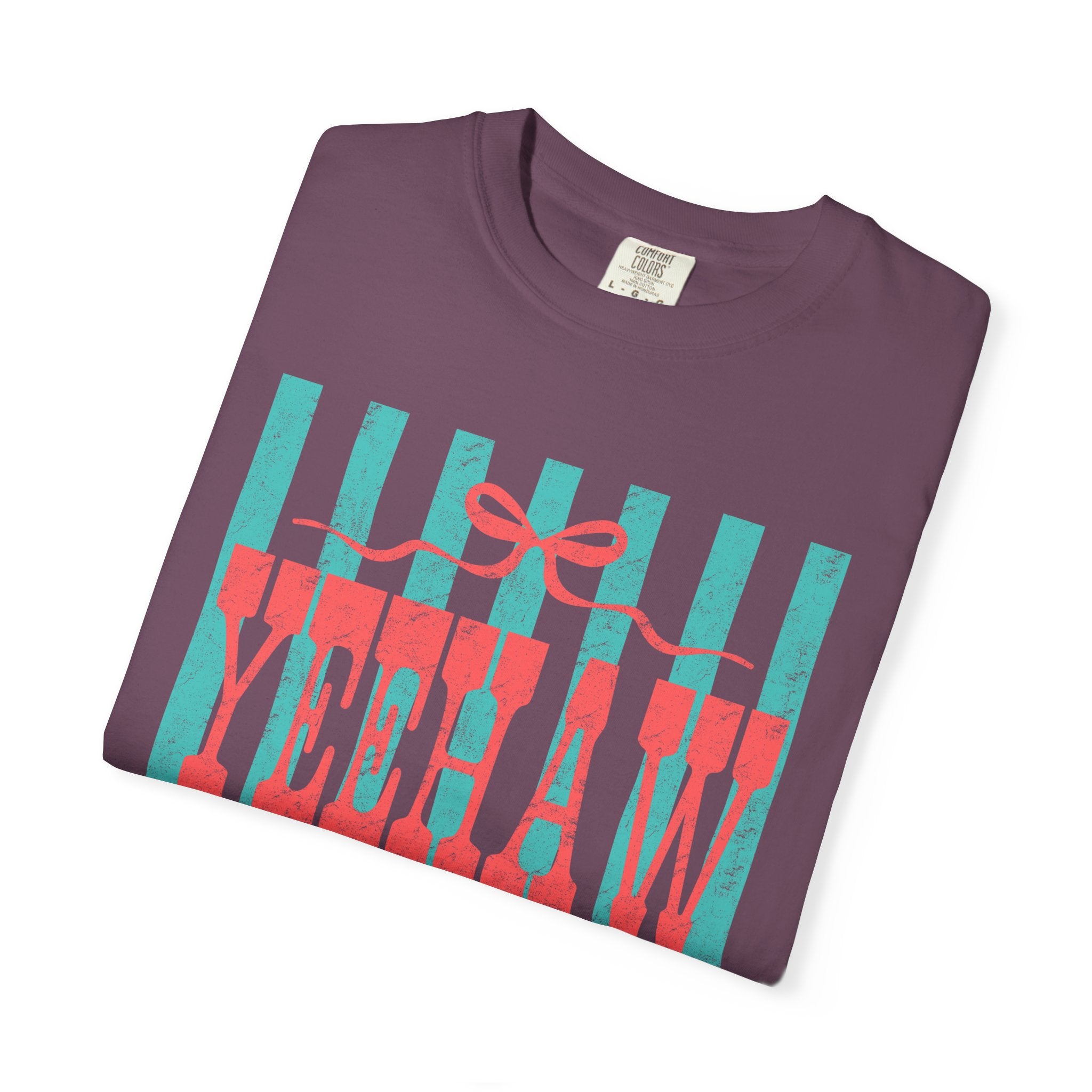 Yeehaw & Amen Graphic T-Shirt — Western Stripes Cowboy Faith Tee