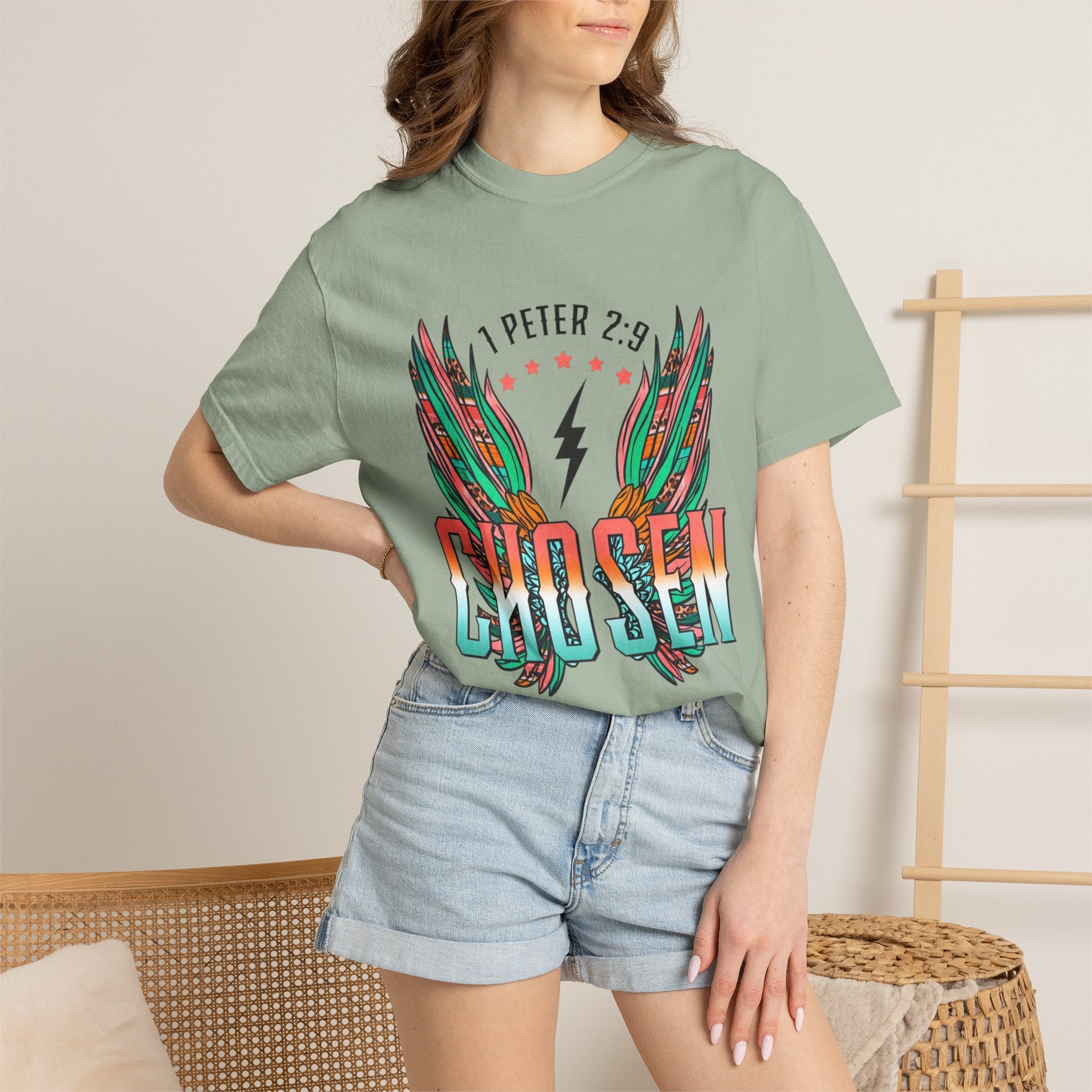 Chosen Wings T‑Shirt — 1 Peter 2:9 Inspirational Christian Tee