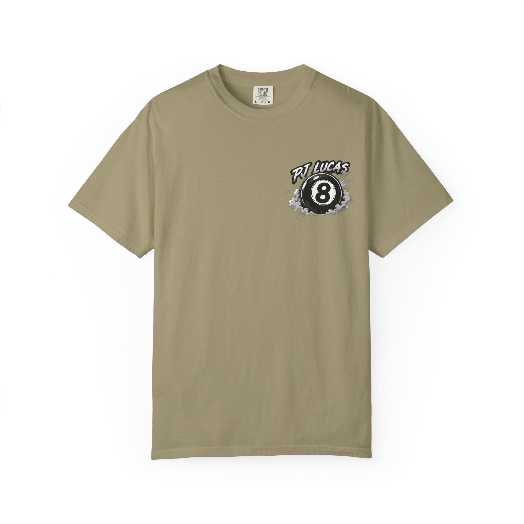 PJ Lucas Race Car T-Shirt — Vintage Black 8-Ball Dirt Track Tee