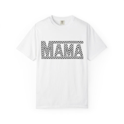 Checkered MAMA Logo T-shirt | Mama Typography Tee