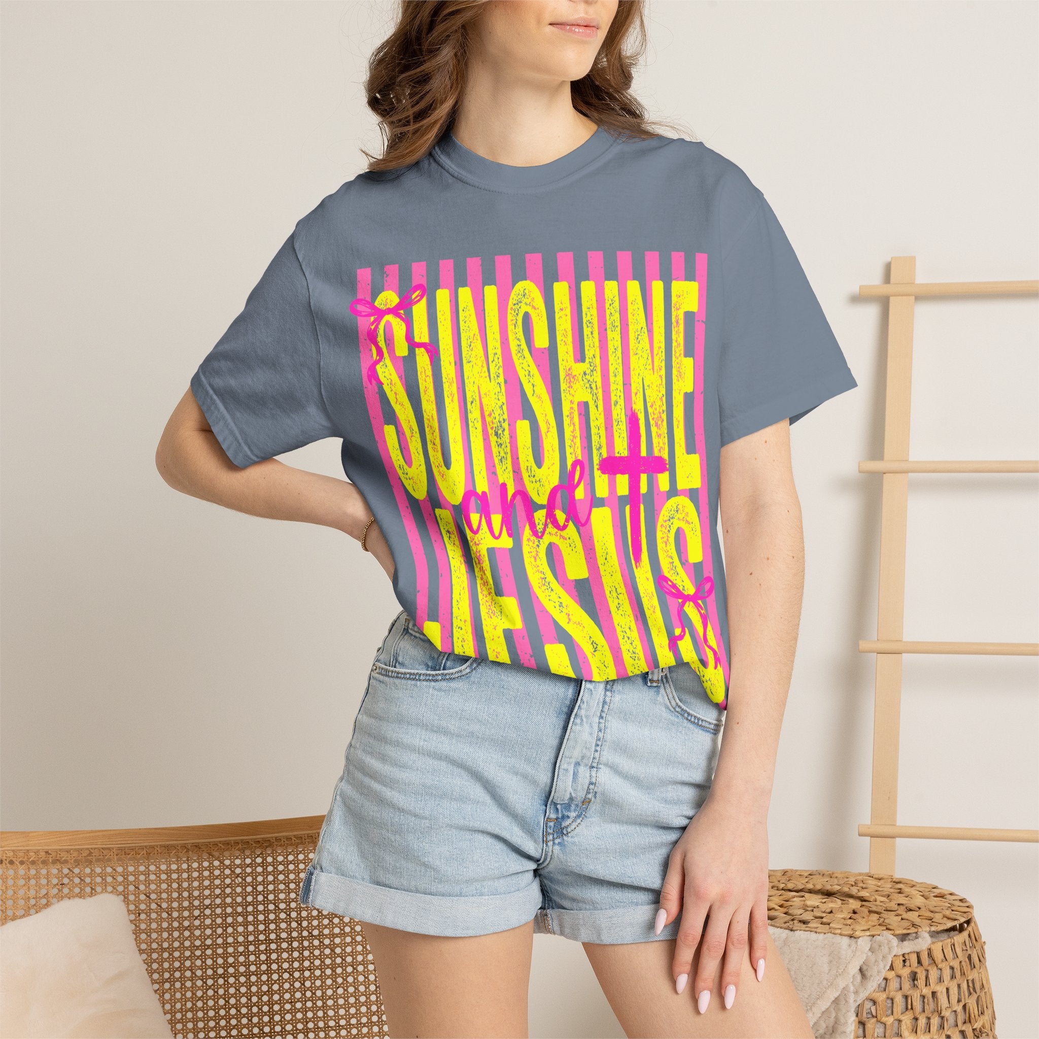 Sunshine and Jesus Graphic T-Shirt — Bright Faith Tee for Women & Men
