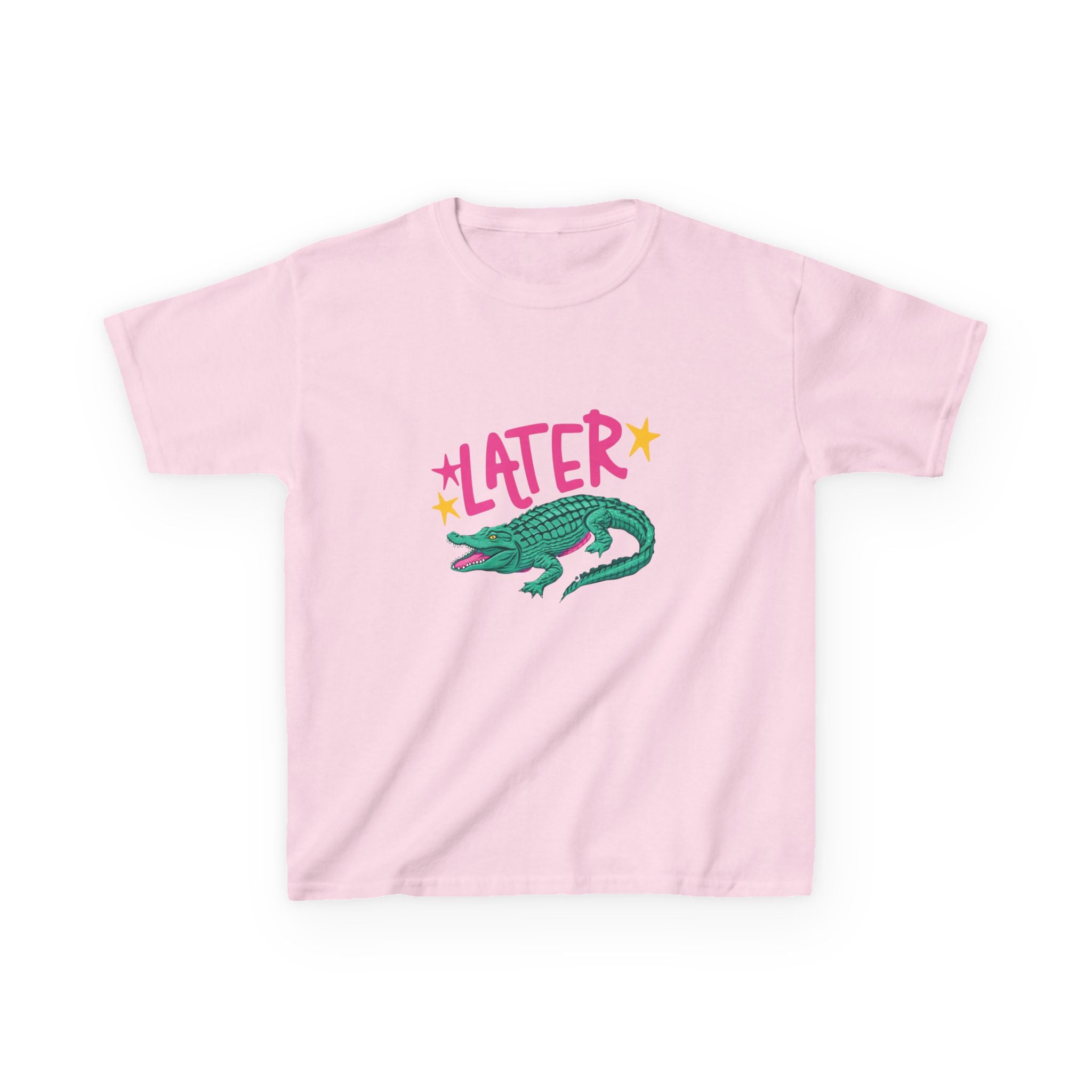 Kids Tee — Cute Crocodile Graphic “Later / After While” Youth T‑Shirt
