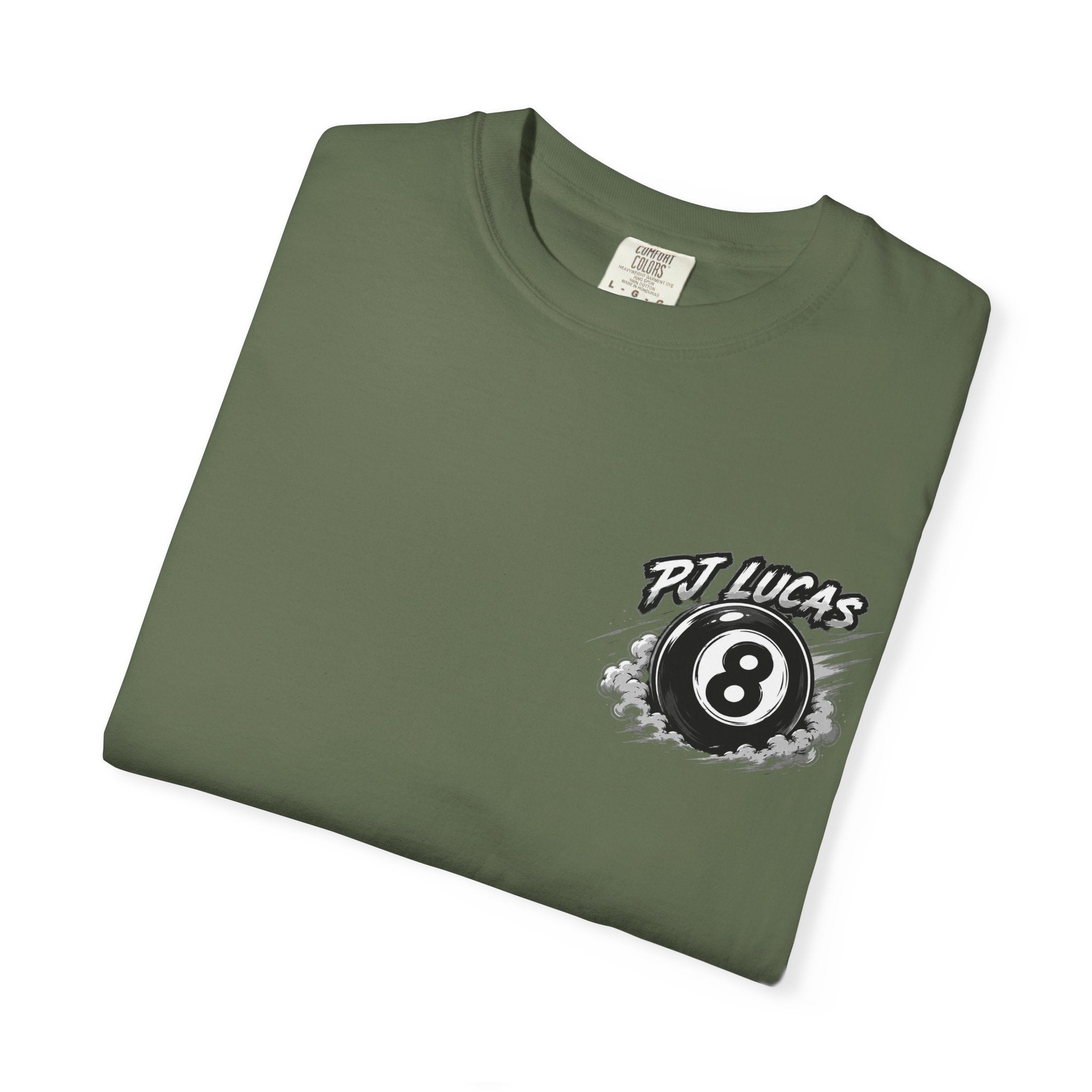 PJ Lucas Race Car T-Shirt — Vintage Black 8-Ball Dirt Track Tee