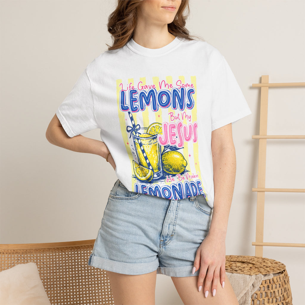 Lemons Into Lemonade Christian T‑Shirt — "When Life Gives You Lemons, Trust Jesus"