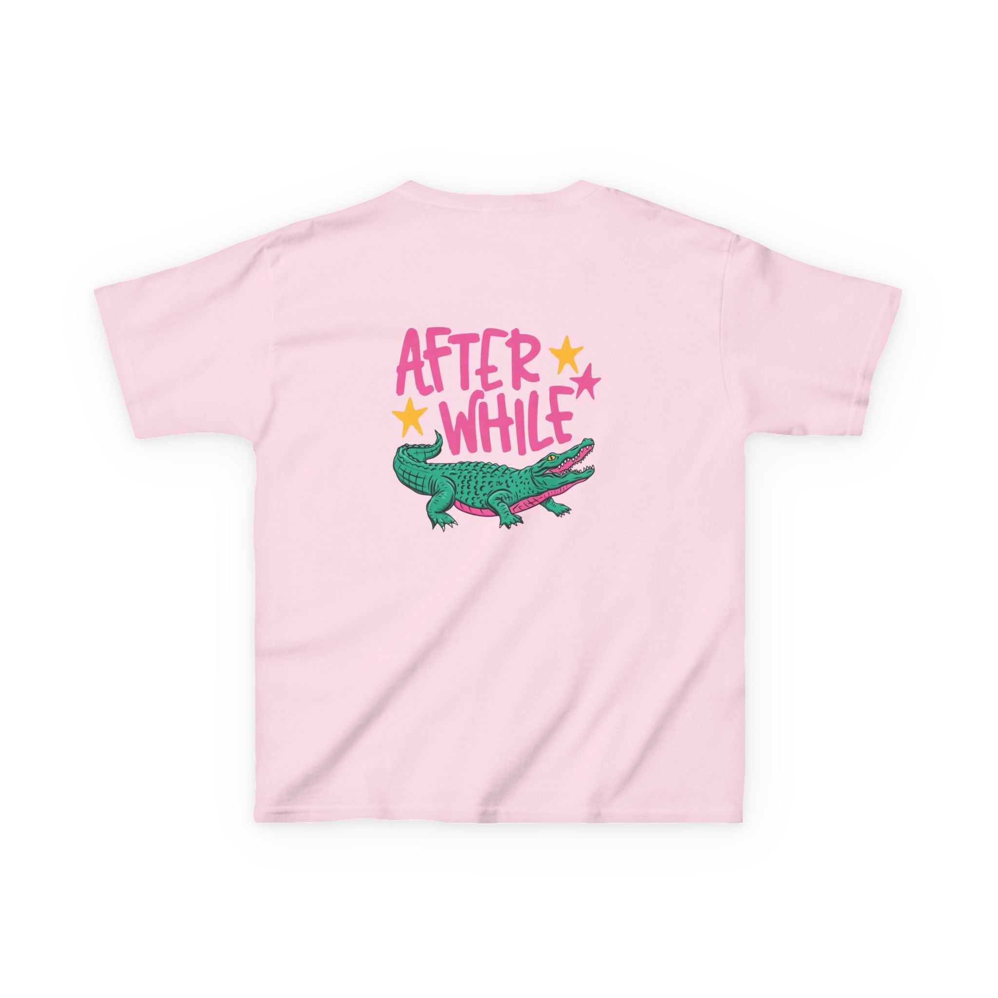 Kids Tee — Cute Crocodile Graphic “Later / After While” Youth T‑Shirt