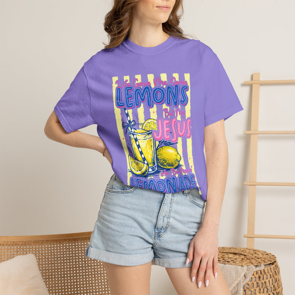 Lemons Into Lemonade Christian T‑Shirt — "When Life Gives You Lemons, Trust Jesus"