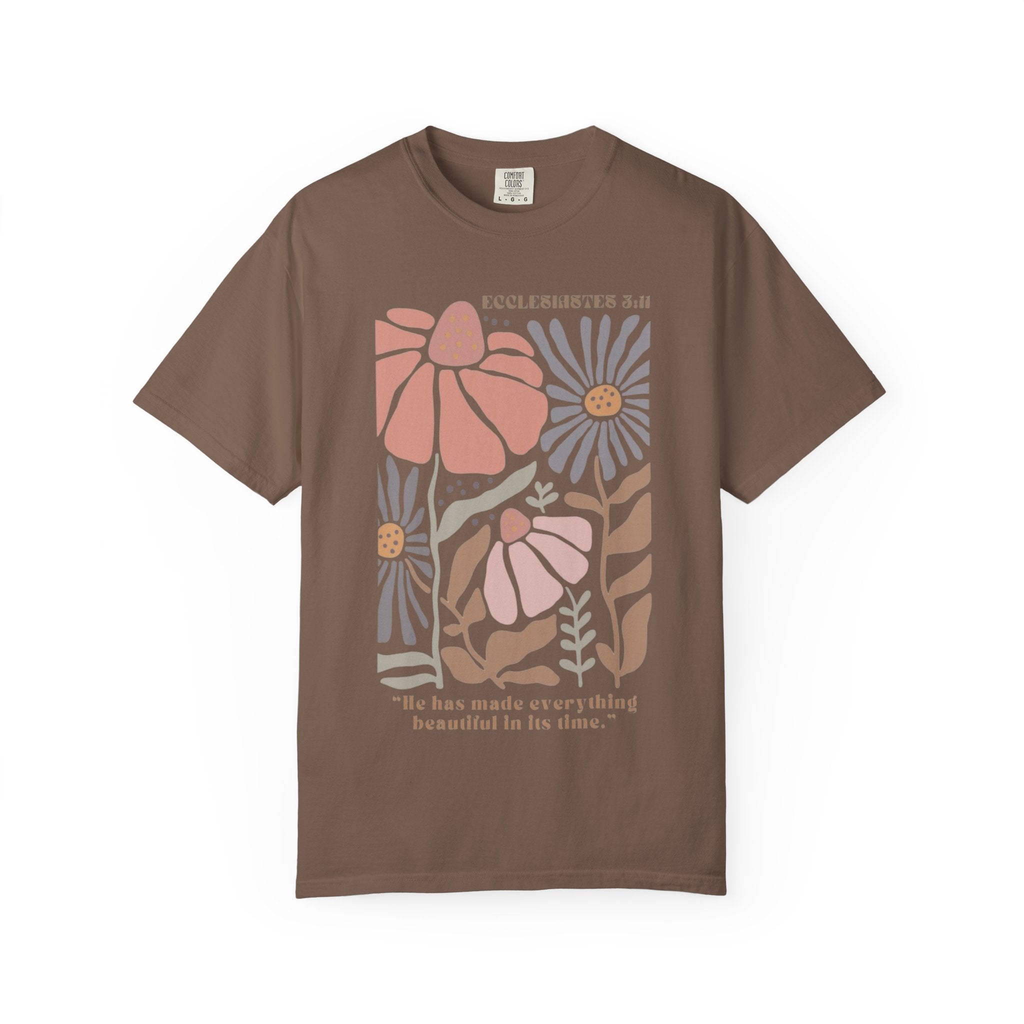 Ecclesiastes Floral Quote T-Shirt | Vintage Floral Scripture Tee