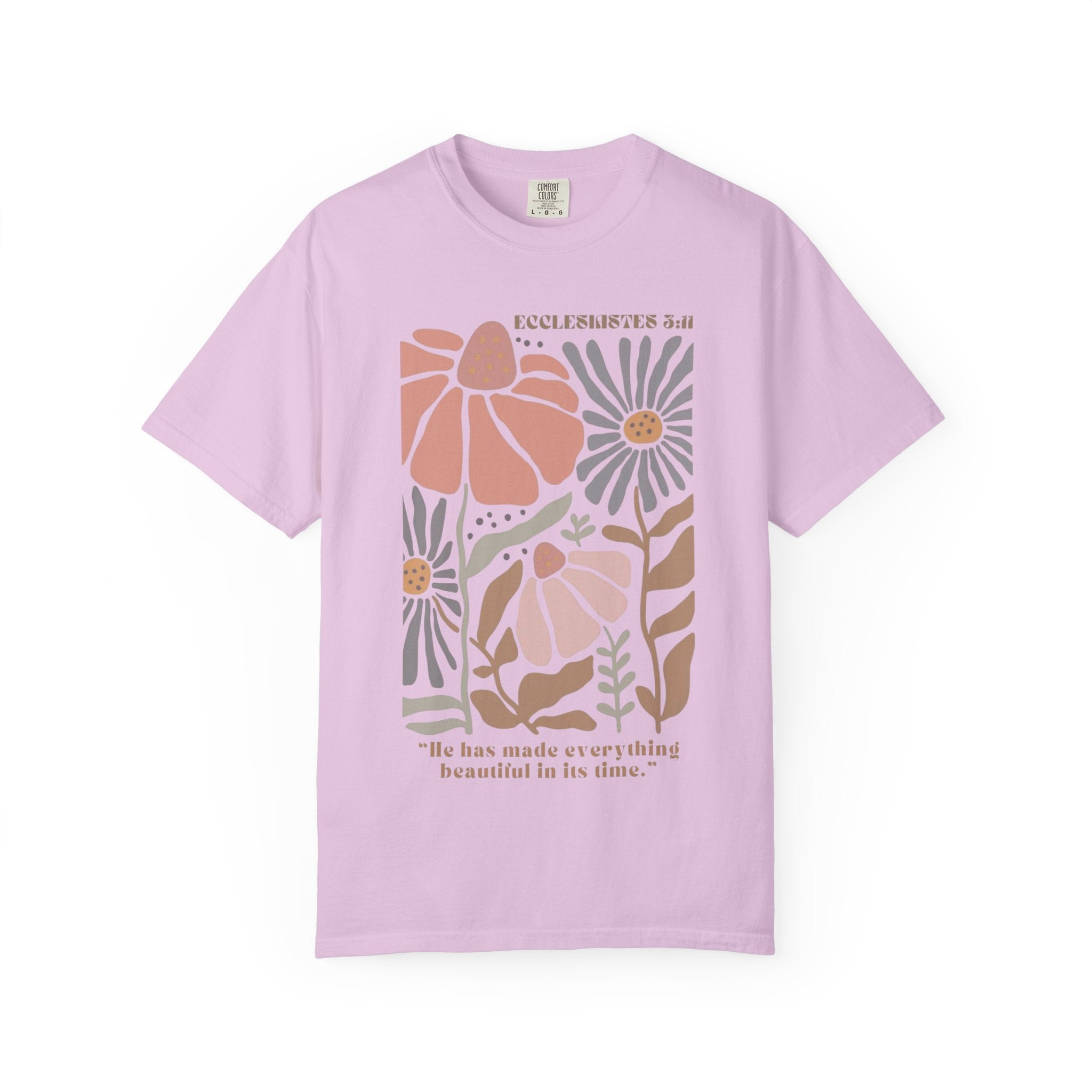Ecclesiastes Floral Quote T-Shirt | Vintage Floral Scripture Tee