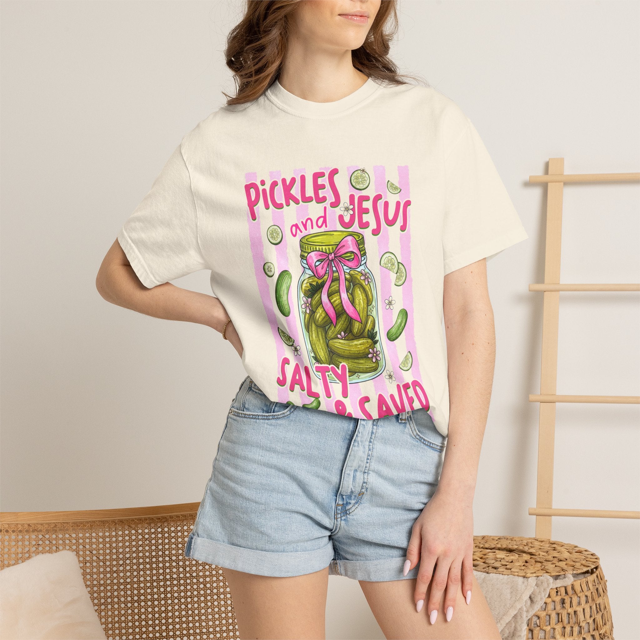 Pickles and Jesus 'Salty & Saved' T-Shirt