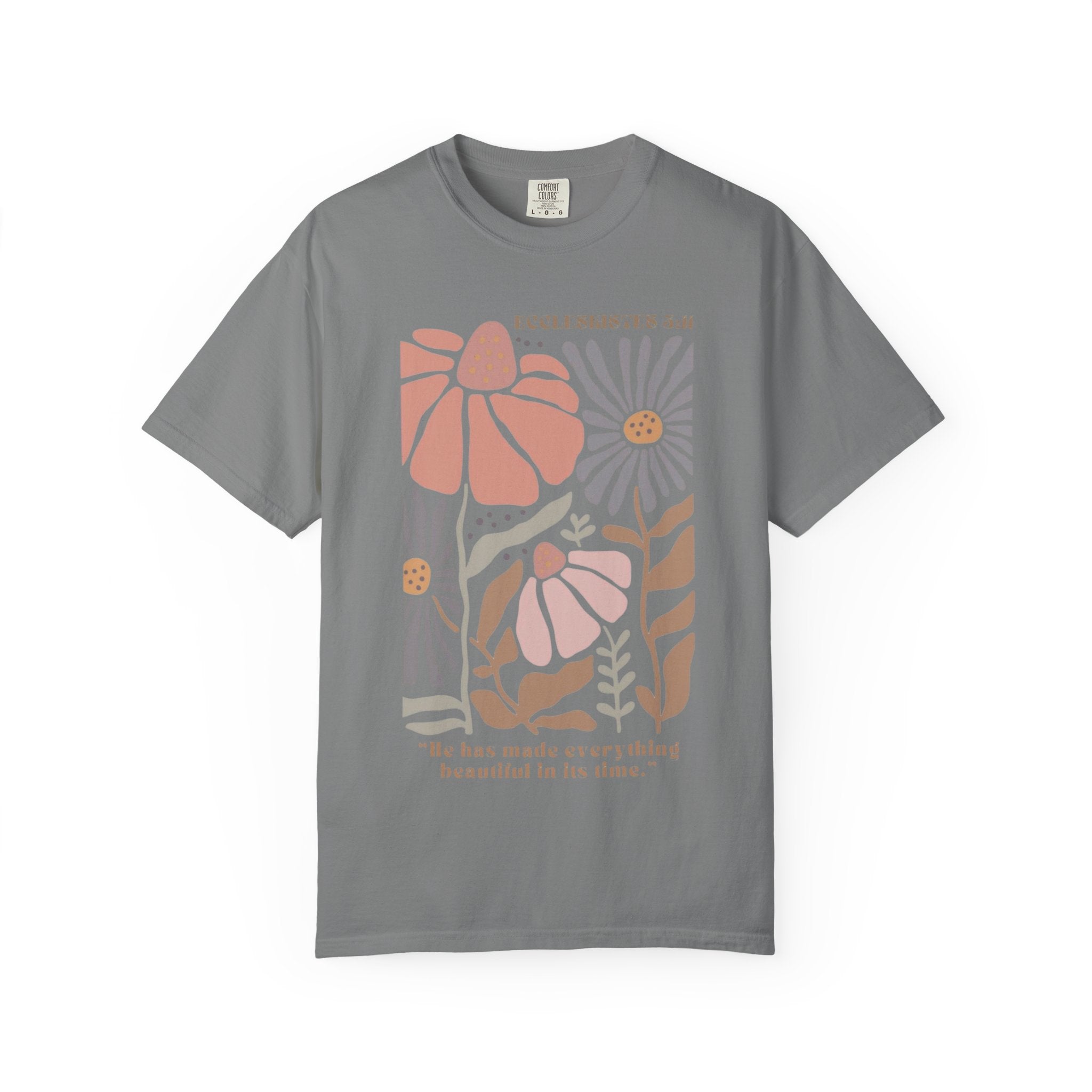 Ecclesiastes Floral Quote T-Shirt | Vintage Floral Scripture Tee