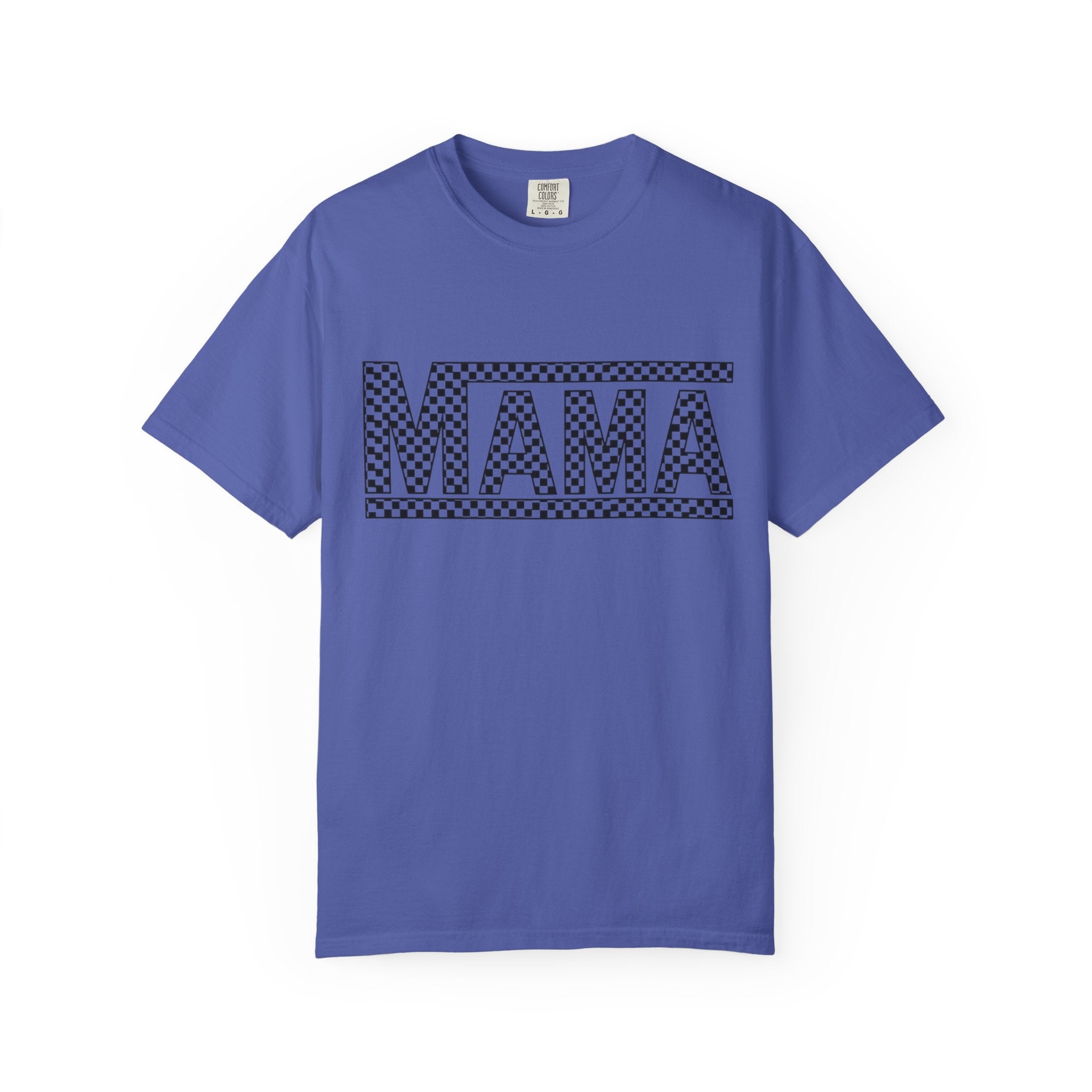 Checkered MAMA Logo T-shirt | Mama Typography Tee