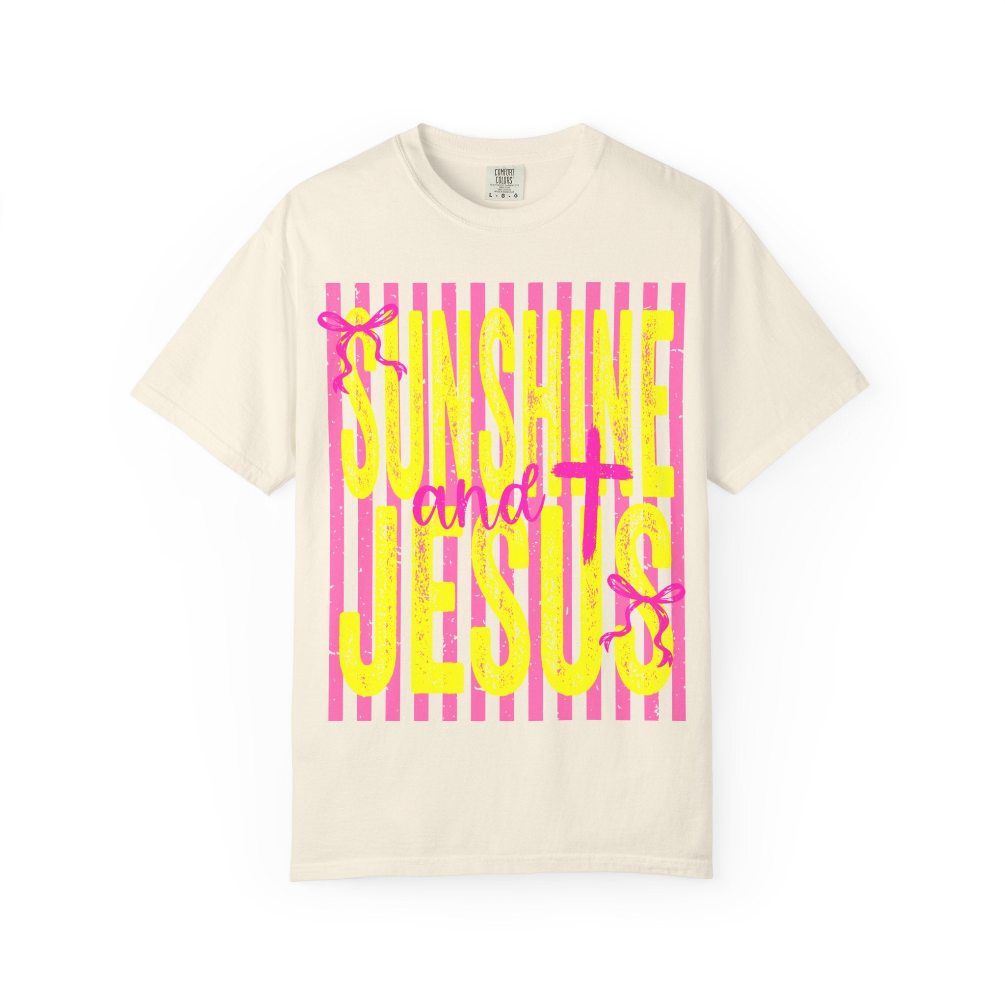 Sunshine and Jesus Graphic T-Shirt — Bright Faith Tee for Women & Men
