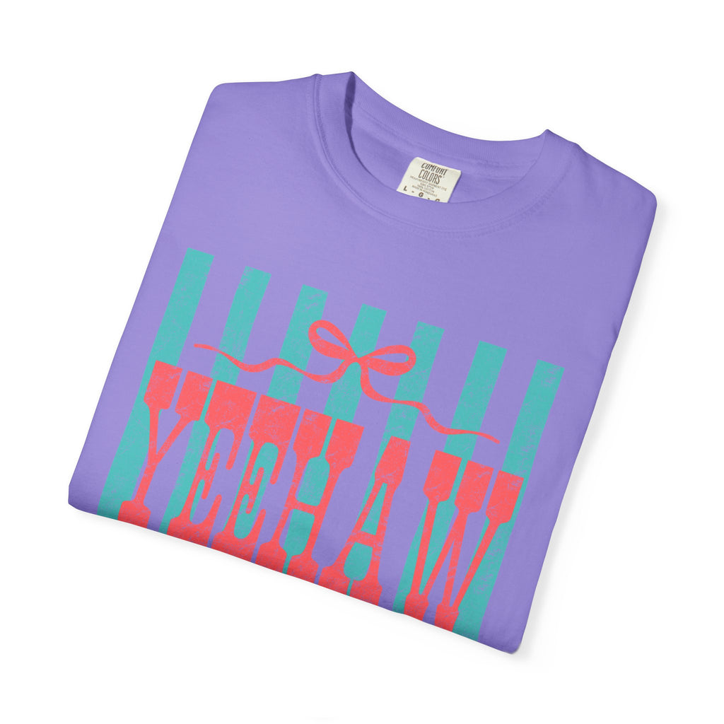Yeehaw & Amen Graphic T-Shirt — Western Stripes Cowboy Faith Tee