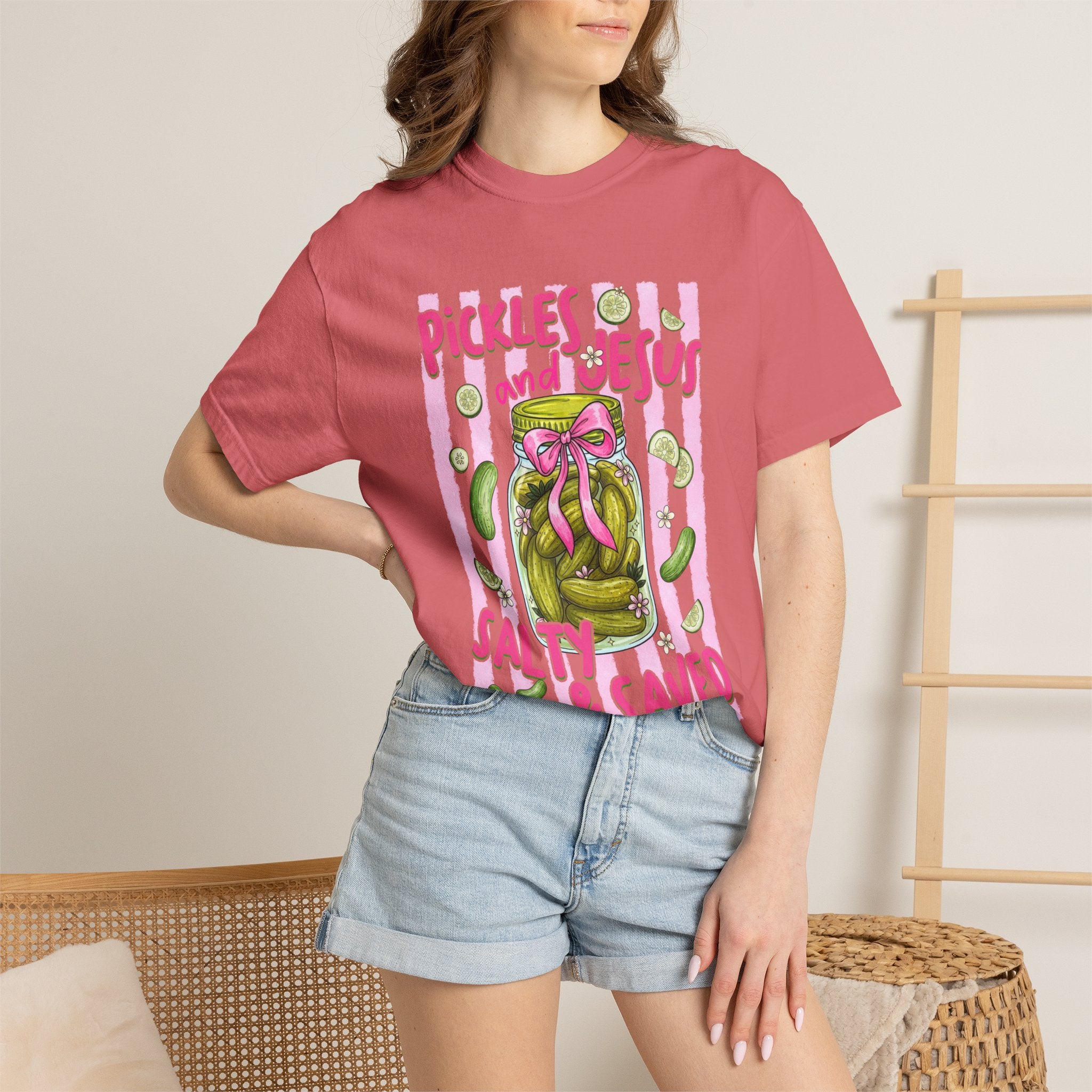 Pickles and Jesus 'Salty & Saved' T-Shirt