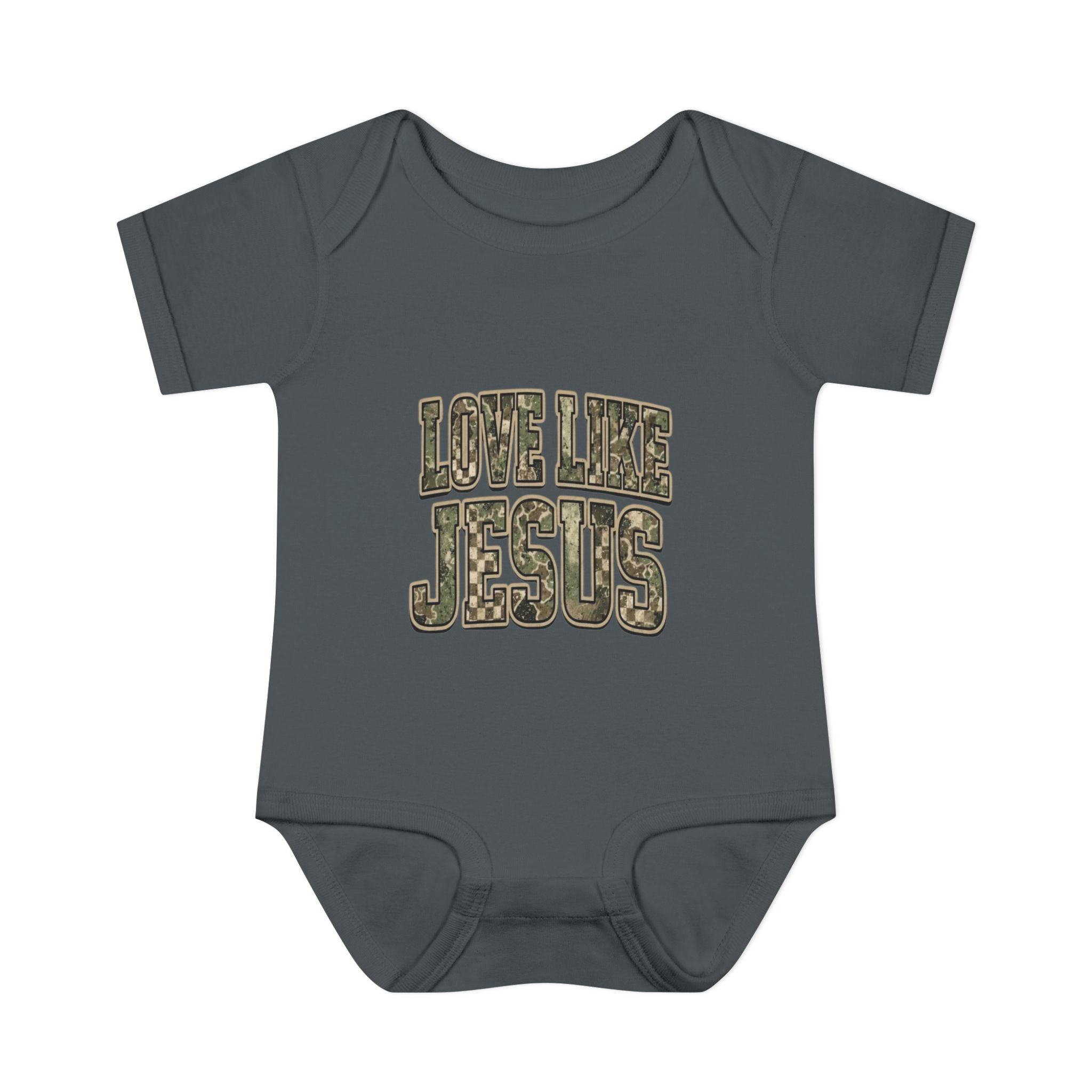 Infant Bodysuit - "Love Like Jesus" Camo Christian Baby Onesie