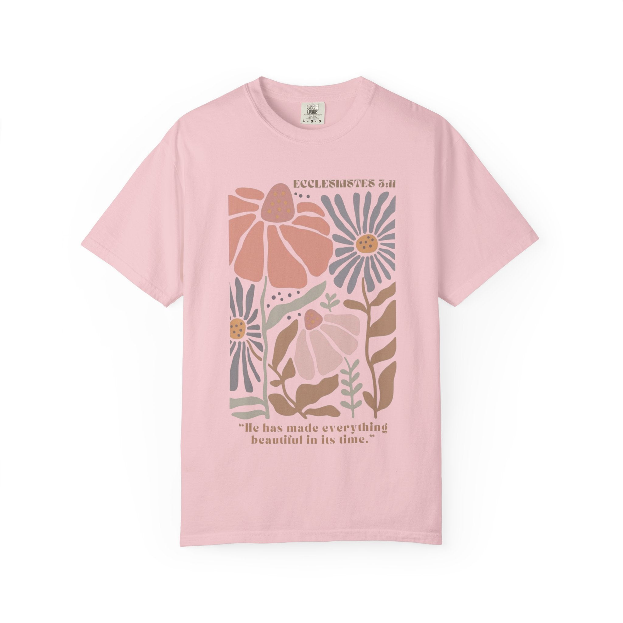 Ecclesiastes Floral Quote T-Shirt | Vintage Floral Scripture Tee