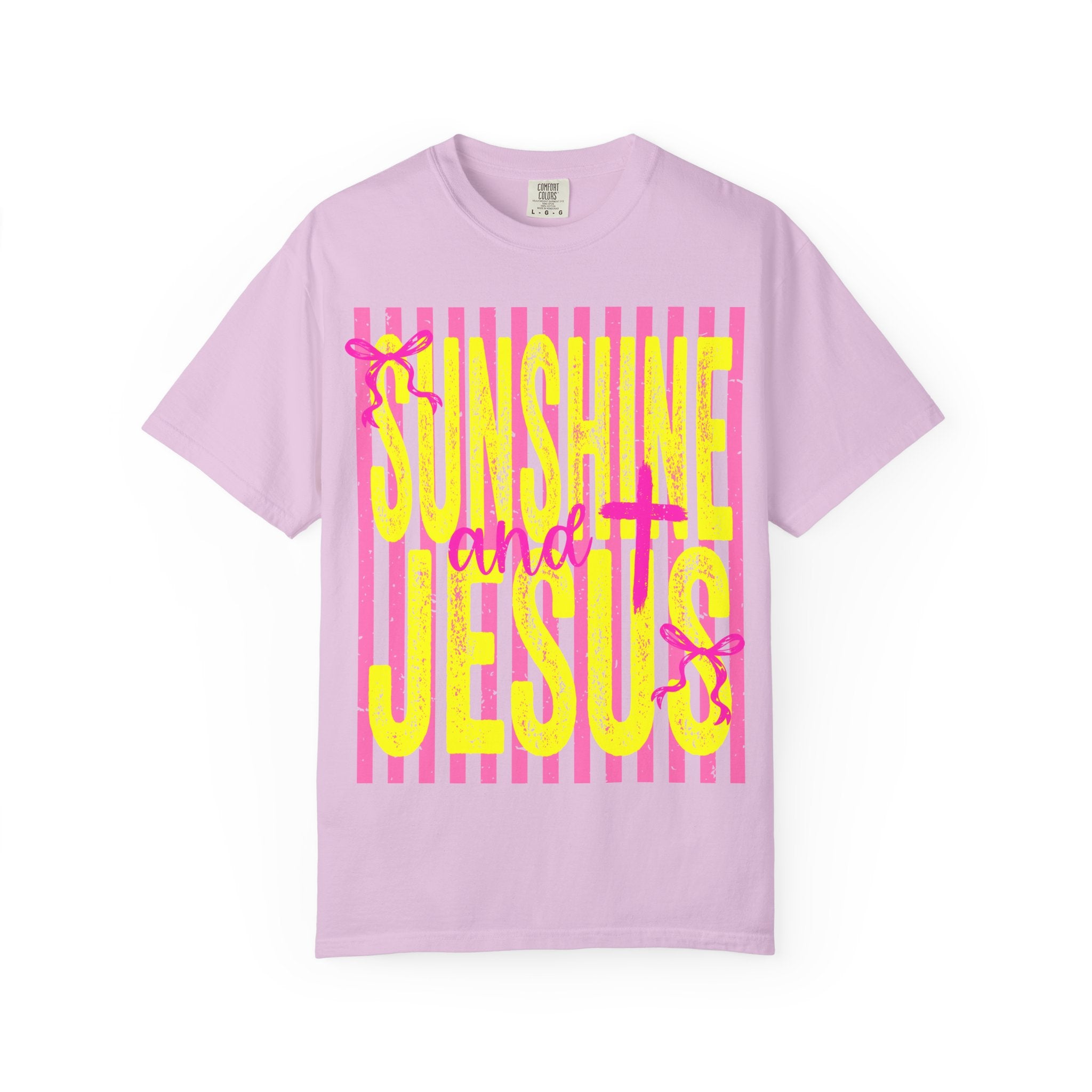 Sunshine and Jesus Graphic T-Shirt — Bright Faith Tee for Women & Men