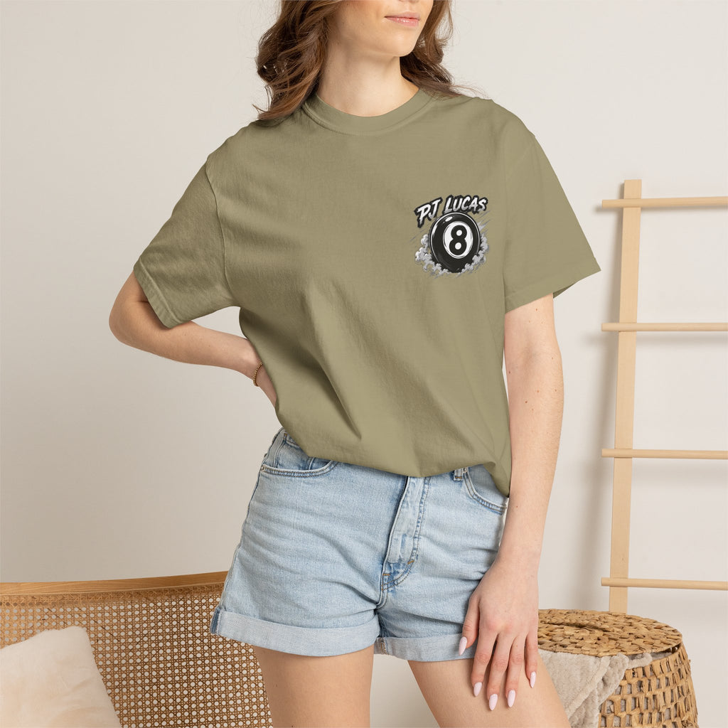 PJ Lucas Race Car T-Shirt — Vintage Black 8-Ball Dirt Track Tee