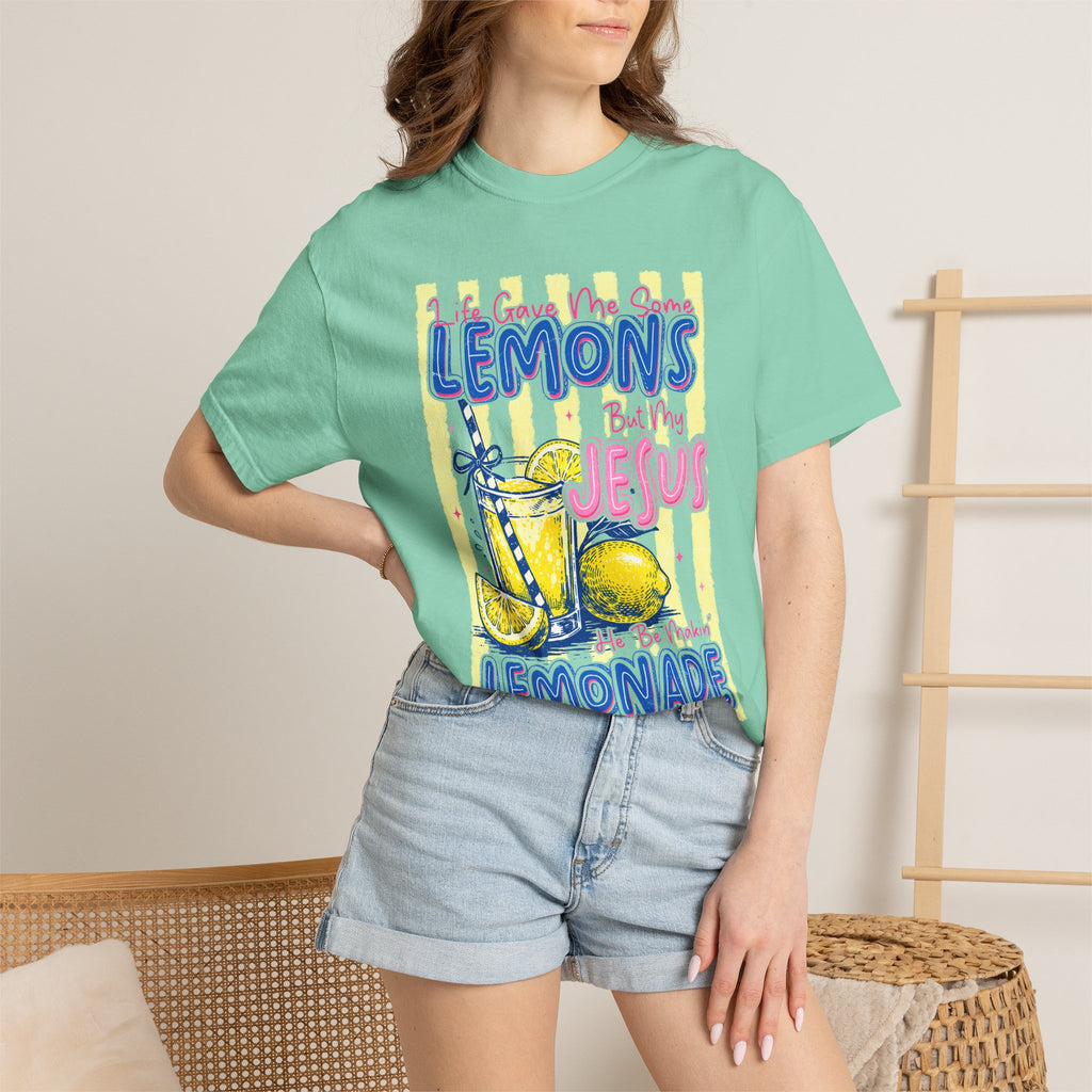 Lemons Into Lemonade Christian T‑Shirt — "When Life Gives You Lemons, Trust Jesus"