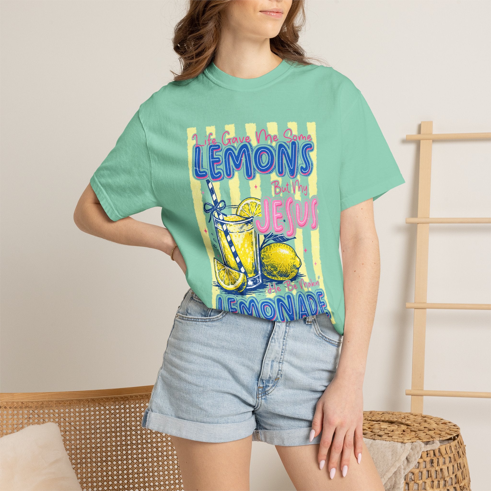 Lemons Into Lemonade Christian T‑Shirt — "When Life Gives You Lemons, Trust Jesus"