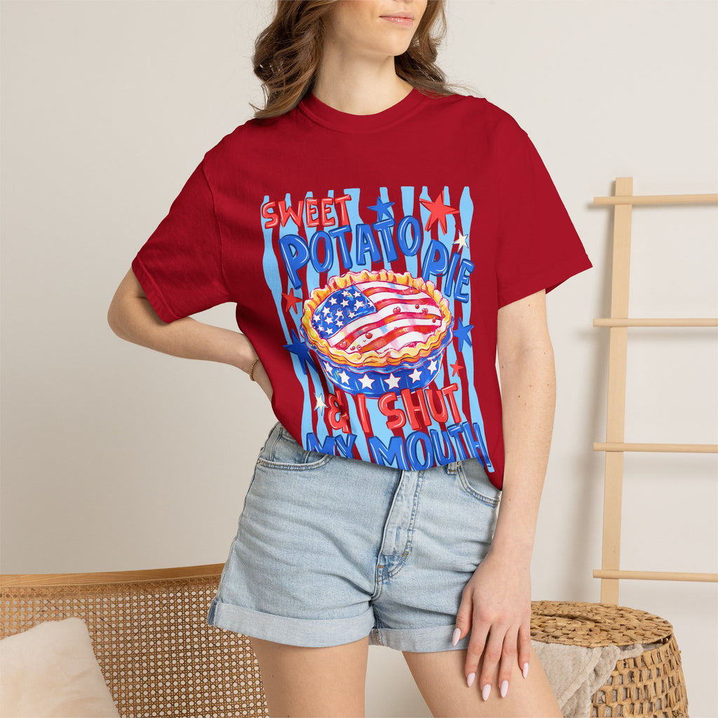 "Sweet Potato Pie & I Shut My Mouth" Patriotic  Tee