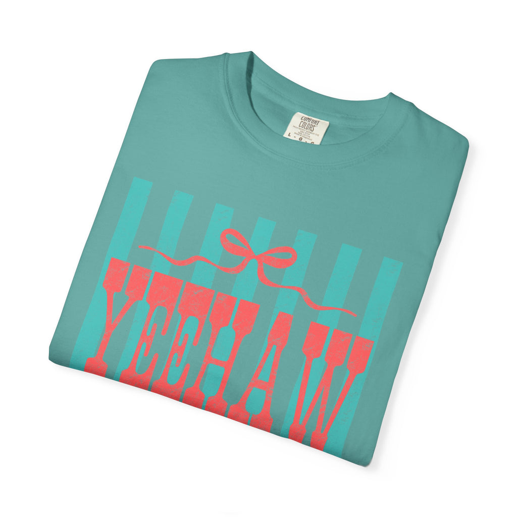 Yeehaw & Amen Graphic T-Shirt — Western Stripes Cowboy Faith Tee