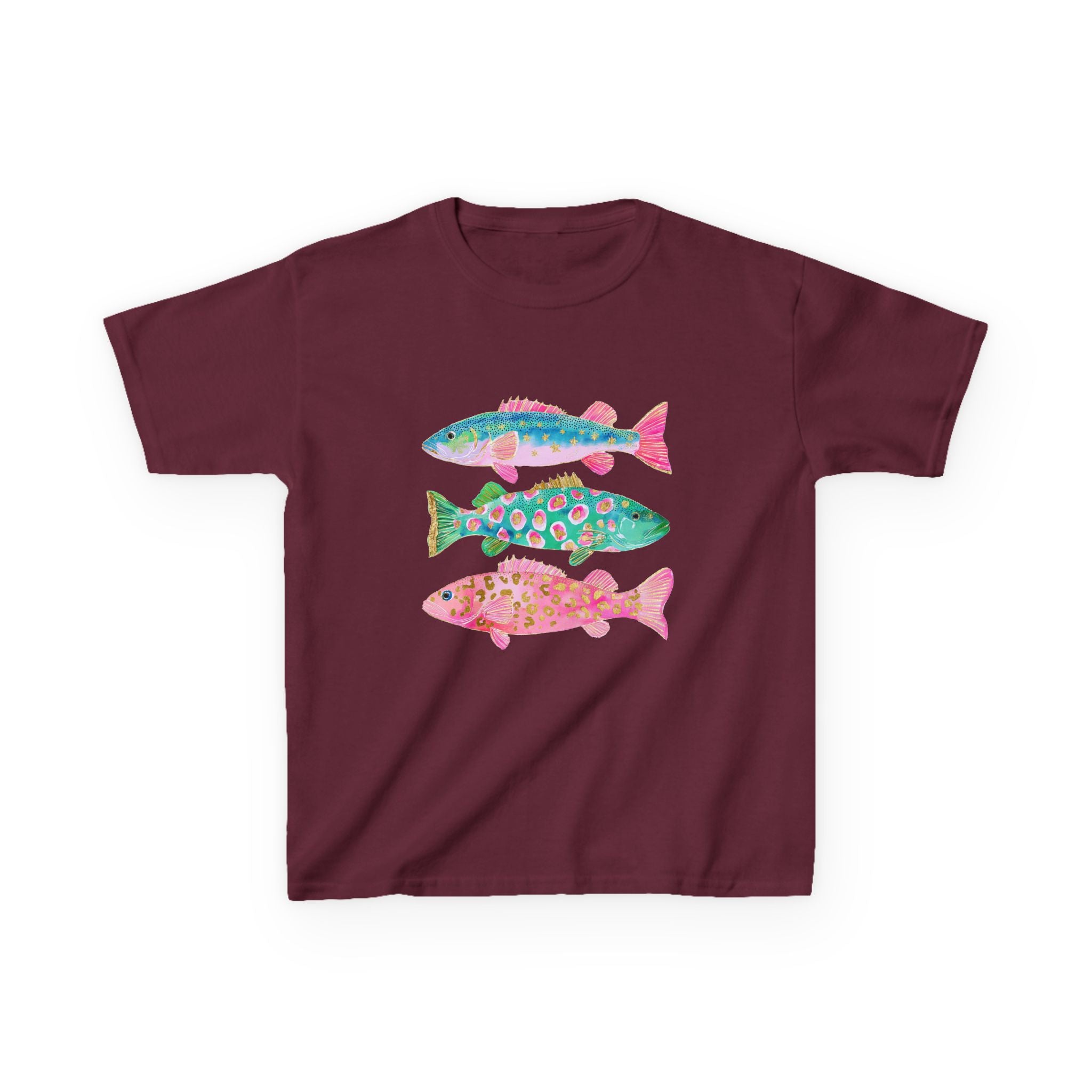 Kids Tee — Colorful Patterned Fish Graphic