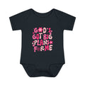 Girls God’s Got Big Plans For Me Infant Bodysuit — Pink Floral Baby Onesie